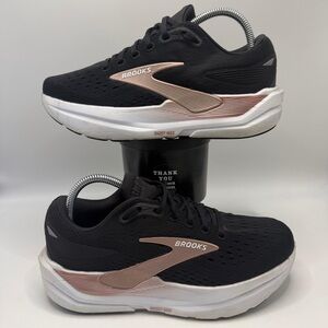Brooks Ghost Max 3 Running Shoes Black Rose Gold Size 8.5 Wide